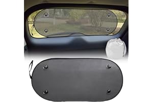 RHQFDM Kit Parasole per Lunotto,Parasole per Auto Sicuro per Cani e Bambini,Ventilato e Traspirante con Protezione UV (100 * 50 Nero)