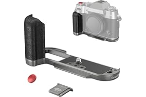 SMALLRIG X-T50 Handgrip, Silicone L-Shape Grip for FUJIFILM X-T50 Camera, Integrated Quick Release Plate for Arca, with Shutter Release and Hot Shoe Cover, Charcoal Silver - 4712B