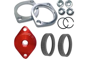 BIGLKNM Exhaust Flange Gasket & Nuts & Red Gasket Seal Installer Tool Compatible for Big Twin Touring Sportster 883 1200 Iron Fat Bob Softail Dyna