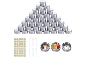 MOICAINY 35 Stück Döschen Mit Deckel, 20ml Leerdose Tiegel, Cremedose Leer Tiegel Mit Schraubverschluss Reise Töpfchen Döschen Set Für Lotion, Creme, Mini-Kerzen, Kosmetik