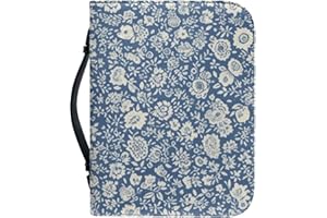 Kuiaobaty Countryside - Funda de piel sintética para libros, diseño de flores, protector de la Biblia con asa, regalos cristianos para madre