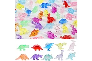 LunarCharm 30 Pieces Mini Dinosaur Figures Small Animal Figures for Hidden Treasure Toy Chest for Children Mini Resin Dinosaurs Party Gifts Vase Fillers