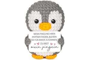 Gleevara Jahrestag Geschenk für Ihn Sie, Partner Geschenke, Mini Pinguin Ich Liebe Dich Geschenke, Hochzeitstaggeschenke für Männer Frauen, Geschenk für Freundin Freund, Pocket Hug Pinguin