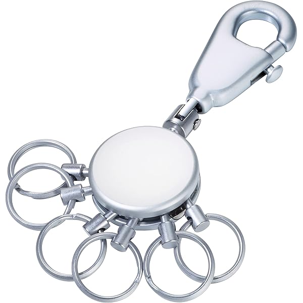 TROIKA Sleutelhanger Patent Easy Incl. Karabijnhaak 4 Ontkoppelbare Ringen Messing Metaal Verchroomd Gunmetal Origineel Gummetaal 9 3 X 5 0 9 Cm 2572460749