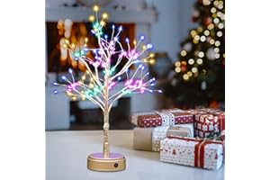 NEWNEN Tree Light Lighted Birch Tree, 170 LED Tabletop Bonsai Tree Light Battery/USB Operated Led Bonsai Tree Light for Decoration Inside for Home Party Birthday Wedding Indoor Decor (Multicolor)