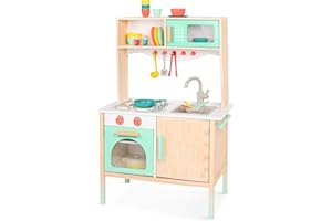 B. Toys by Battat - Petit Chef Cuisinette - Cuisine en Bois - Jeu d'imagination pour Enfants de 2 Ans et Plus (33 Pieces)