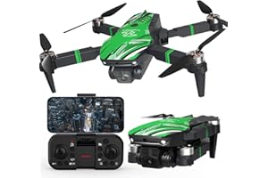 TTROARDS Dron con Cámara 1080P para Adultos, Evitación de Obstáculos de 270°, Motor sin Escobillas, Dron RC Quadcopter con Posicionamiento por Flujo Óptico, Resistencia al Viento de Nivel 3 (Verde)