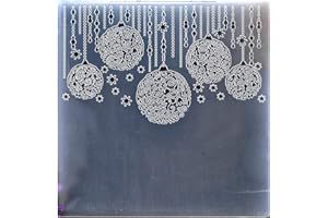 Kwan Crafts Merry Christmas Lighting Ball Star Plastic Embossing Folders for Card Making Scrapbooking and Other Paper Crafts, 15x15cm