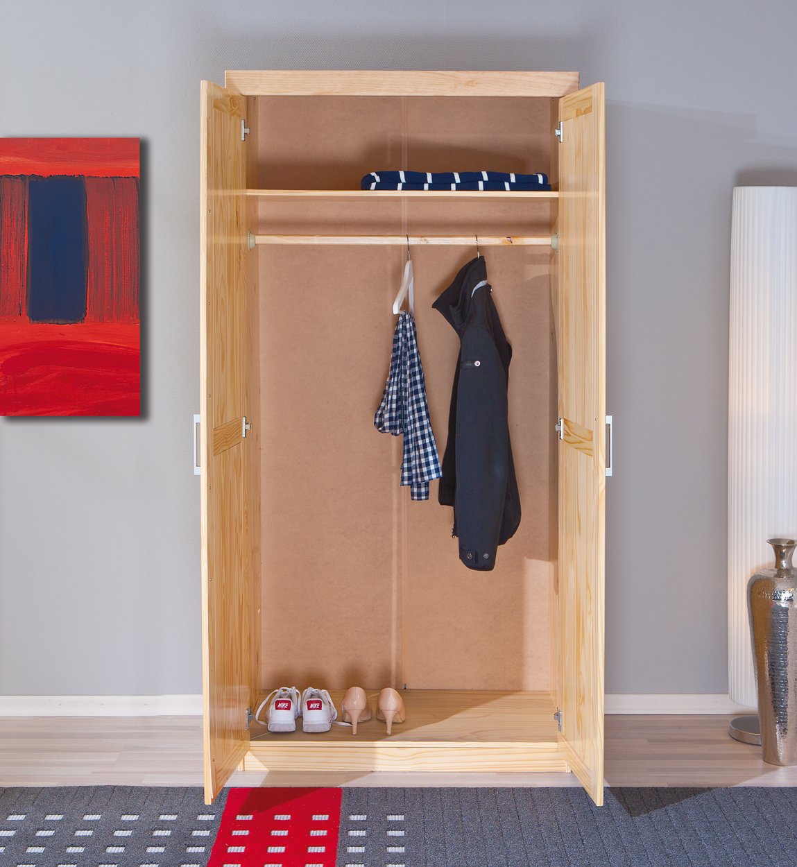 Kleiderschrank | Kiefer massiv | Natur | Garderobenschrank | Landhaus Still |Naturfinish | Wäscheschrank… 2 Kleiderschrank | Kiefer massiv | Natur | Garderobenschrank | Landhaus Still |Naturfinish | Wäscheschrank… – Bild 3