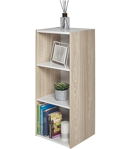 Étagère IKEA KALLAX - Effet Chêne Teinté Blanc - 42x39x147 Cm - 4 étagères - Neuf