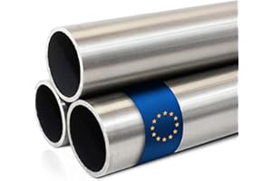 Stahl-Shop24 - Edelstahlrundrohr Hohlprofil geschweißt für äußere Anwendungen, Rohr zum Heimwerken an Treppengeländern und Geländer Treppen, Länge:500 mm, Abmessung: Ø 25x2 mm