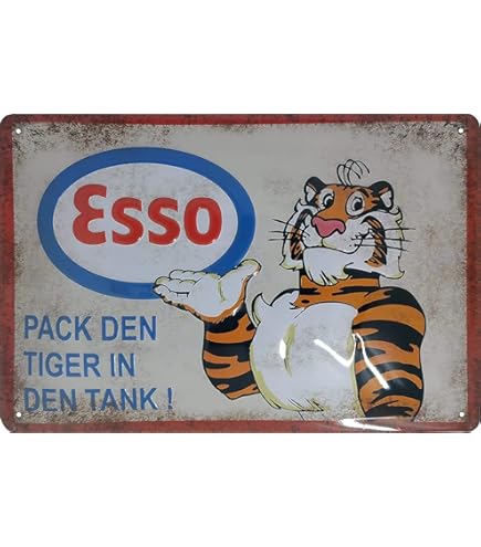 Targa Metallo Vintage Texaco - Decorazione Retrò 30x20cm Per Garage O Bar, Con Fori Per Fissaggio - Foto 7