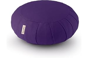 basaho CLASSIC Zafu Meditationskissen Yogakissen | Bio-Baumwolle | Buchweizenschalen | Abnehmbarer und waschbarer Bezug