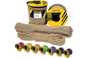 EdcX 3 mm Nylon Paracord 425 (15, 30, 50 And 100m) – 3 mm Type II, 100% Nylon Rope, 3 Strand Rope, 3 mm Nylon Rope in Many Colors