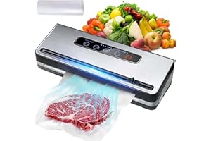 WERPOWER Vacuum-Sealer-Machine, Automatic Food Vacuum Sealer Machine for Dry and Moist Food Fresh Preservation, Black