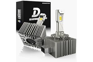 SHINYY Lampadine D1S D1R LED per Auto, 120W 6500K Bianco 12V LED D1S Fari Abbagliante e Anabbagliante, 1:1 Sostituzione di Lampade Xeno HID, Plug ＆ Play (2 Pezzi)