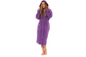 CICK Towelling Robe Premium Cotton Women and Mens Dressing Gowns Hooded Bathrobe Spa Bath Towel Robe