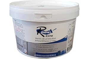 COULEURS D ANTAN Vernis de Protection Faïence, Carrelage, Douche, Baignoire pour peinture résine finition MAT 5m² + Kit d'application