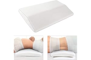 AOLIGEI Lendenkissen Memory Foam Kissen Lumbar Support Pillow Orthopädisches Schlafkissen Lordosenstütze Bett Kissen aus Memory Schaum (Weiß)