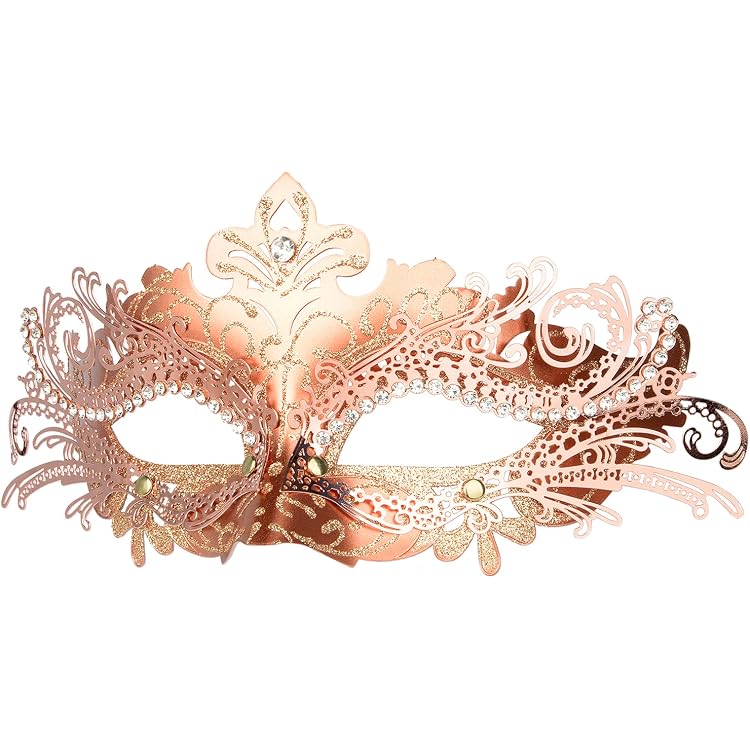 NICUTE Gold Maskerade Maske Schmetterling – Venezianische Halbmaske Mit Glitzer, Für Karneval & Party