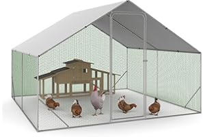 IDMarket - Enclos poulailler 9 m² Parc grillagé 3x3 M Acier galvanisé