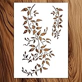 Reusable Stencils for Painting with Large Leaves Tendril Stencils Reusable Stencils for Wood Wall Decor, Crafts and Home Deco