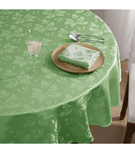 Runde Herbst-Tischdecke Mit Ahornblättern – 178 Cm Durchmesser, Aus Polyester, Für Thanksgiving, Party & Deko