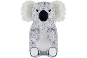 Habigail Hot Water Bottle with Novelty Plush Super Soft Cover Premium Natural Rubber 1 Litre Hot Water Bag - Helps Provide Warmth and Comfort (Koala)