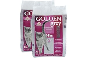 pet-earth Golden Grey Master Katzenstreu mit Babypuderduft 2x14kg