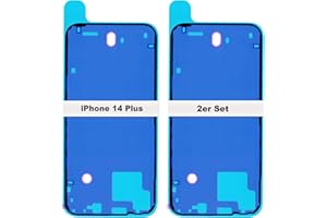 IS-TECK Lot de 2 autocollants de rechange pour iPhone 14 15 16 Plus Pro Max pour coque arrière et boîtier de cadre, film d'étanchéité (iPhone 14 Plus)