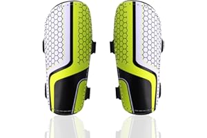 SUEWIDFAY Football Shin Pads Kids Non Slip Shin Guards Youth Breathable & Lightweight Shin Pads Boys with Adjustable Straps Protective Football Equipment for Boys and Girls