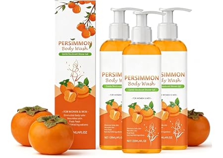 Persimmon Naturlig Kaki duschgel, kaki-tvål för lukten människor, effektiv deodorisering, långvarig - Amazon Deal & Rabatt