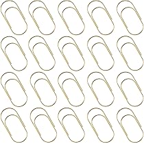 20 Graffette Per Carta 50x23mm - Fermagli Metallici Per Ufficio E Scuola | Colore Oro - Foto 3