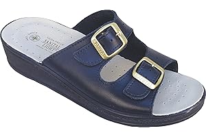 Sanital Light - 1371 - Ciabatta Leggera e Comoda | Suola Leggera con Sottopiede Anti-Shock | Tomaia in Pelle | Ideale per Comfort del Piede | Ciabatte da Casa e Sanitarie - 100% Fatto in Italia