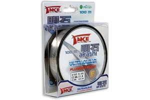 Lineaeffe Take Akashi Ultraclear Fluorocarbon 100 m 100 m D. 0.160 mm Fluorocarbone Ligne de Pêche Invisible Mer Eau Douce Spinning Carnassiers