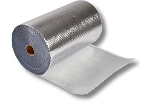 - KEIN HERSTELLER - Jumborolle - Rollo de plástico de burbujas (1,2 x 50 m = 40 m², 250 µ, grosor de 4 capas, para bolsas y alas, para maquetas, aviones de vela, aluminio, color plateado