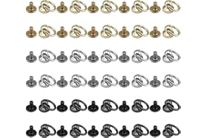 SLEEKEE Lot de 30 rivets à visser - Pour cuir - À visser - Convient pour les accessoires de remorque, les accessoires de coque de téléphone portable, l'artisanat du cuir, etc. (8 mm)