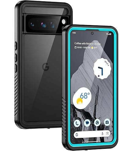 Transparente 360° Schutzhülle Für Google Pixel 6 - Stoßfest, Mit Displayschutz-Lippe, Klare TPU+PC Hülle