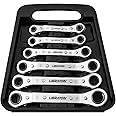 LIBRATON Ratchet Spanner Set, Ratchet Spanners, Offset Spanner Set, Ring Spanner Set, Offset Ratcheting Wrench Set 6-19mm with Storage Organizer Box