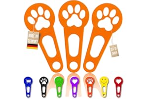 ONAIR 3 gettoni per il carrello della spesa, rimovibili immediatamente come portachiavi; 3 pezzi in un set Sblocca carrello Sblocca carrello (Arancia, Zampa)