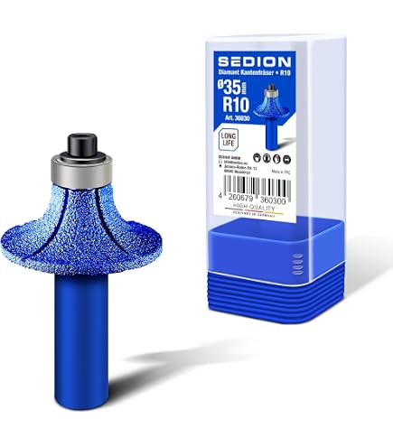 Diamant-Frässtift Für Stein & Marmor – 1/2 Zoll Schaft, Galvanisiert, Für Granit, Keramik, Profilarbeiten