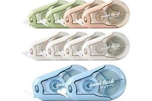 Blendura Cinta Correctora, 10 Piezas Cintas Correctoras 20m x 5mm Correctora Roller con Capuchón Protector, Correction Tape para Material Escolar Oficina Hogar Estudiantes Adultos