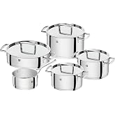 ZWILLING Passion Cookware Set, 5 Pieces, Induction, Stainless Steel | Ergonomic Handles, Pouring Edge, Interior Scale