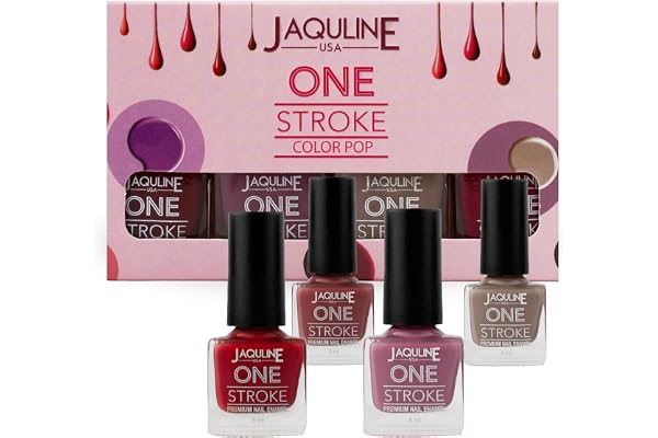 JAQULINE USA Color POP Matte Finish Nail Paint Set of 4 Long Lasting Chip Resistant Highly Pigmented Quick Dry Cruelty Free 5ml Each
