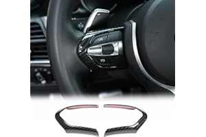 DIYUCAR Carbon Fiber Fitment For BMW F20 F22 F21 F30 F32 F33 F36 F06 F12 F13 X5 F15 X6 F16 M-Sport Car ABS Chrome Steering Wheel Button Frame Trim