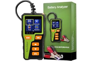 IKIKIN Tester della batteria 6V 12V 24V Automotive Charging Tester 100-2000 CCA Digital Battery Analyzer con schermo a colori da 2,36”, utilizzato per il generatore automobilistico del motociclo del camion