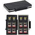 (NOT FIT CF Card) CFexpress Type A Card Case, SD Card Case Holder Storage, Water-Resistant Shockproof Memory Card Case Ogranizer for 12 SD Card, 12 CFexpress Type-A Card for Sony A1 A7SIII A7S3 Camera