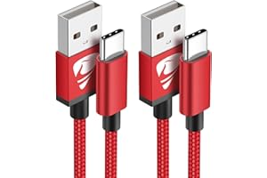 YOSOU USB C Charger Cable 2M 2Pack Type C Charger Fast Charging 3A Lead Nylon Braided for Samsung Galaxy S22 S21 S20 S10 S9 S8 A12 A20e A40 A51 A70,Huawei P30 P20,Google Pixel 6,Xiaomi,Sony Xperia,Switch