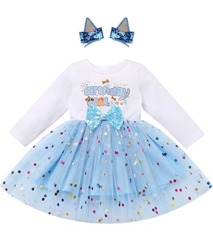 BABYPREG Baby Girl Long Sleeve Outfit 1st Birthday Tutu