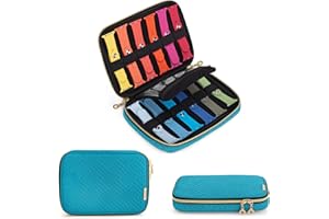 Teamoy Watch Strap Storage Case Holds 12pcs Watch Straps, Travel Organiser Bag for Watch Bands, Organiser Case Compatible for All Series Apple Watch Straps or Smart Watch Bands